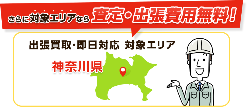 さらに関東エリアなら即日対応！対応可能エリア：群馬県、埼玉県、東京都、神奈川県、栃木県、茨木県、千葉県